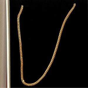 Jaxxon Men’s 3mm Gold Cuban Link Necklace- Brand New, Never Worn